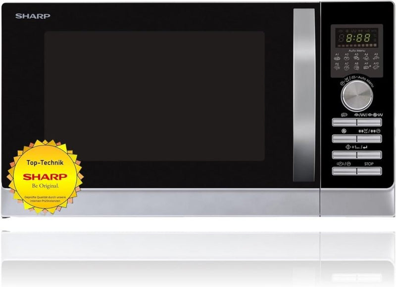 Sharp R843INW Micro-ondes 4-en-1 – Chaleur tournante, grill et convection pour une cuisine polyvalente