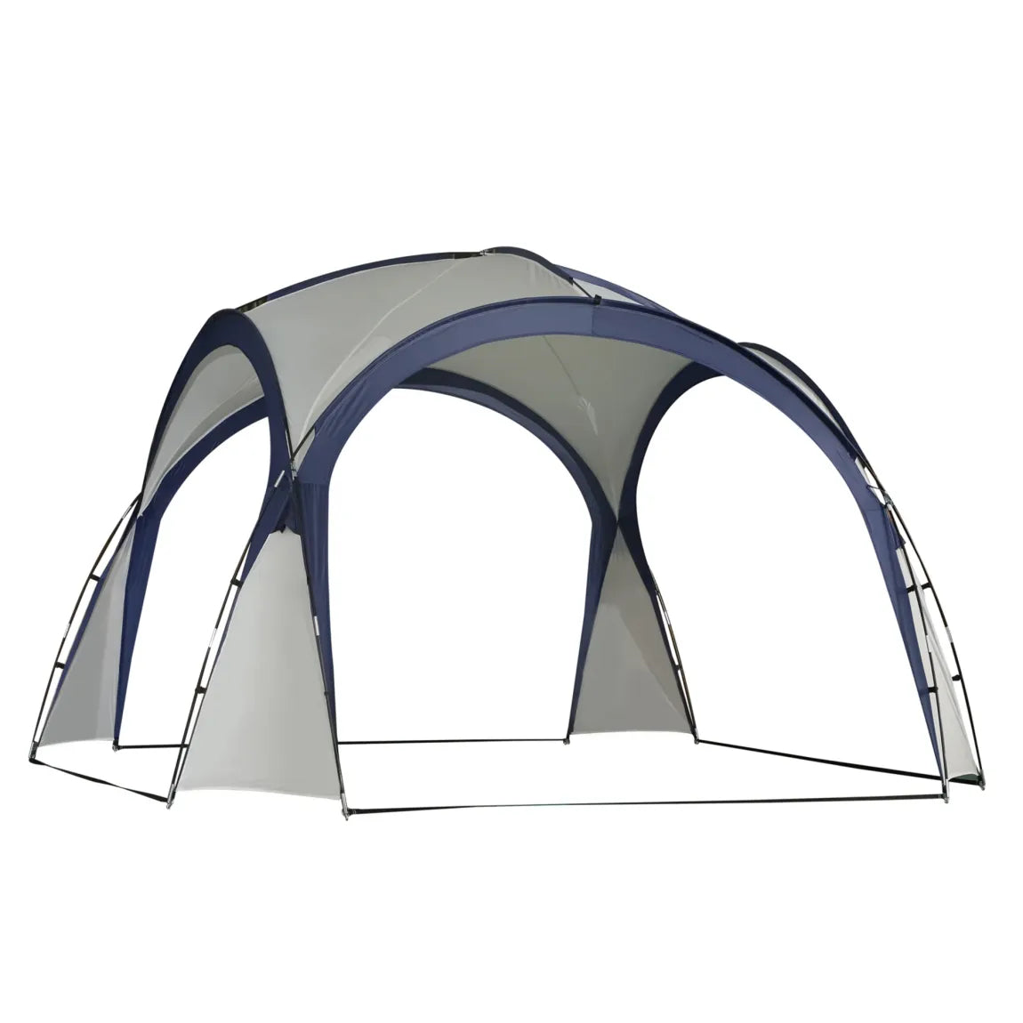Outsunny Pavillon/tente de jardin avec protection solaire – Fibre de verre