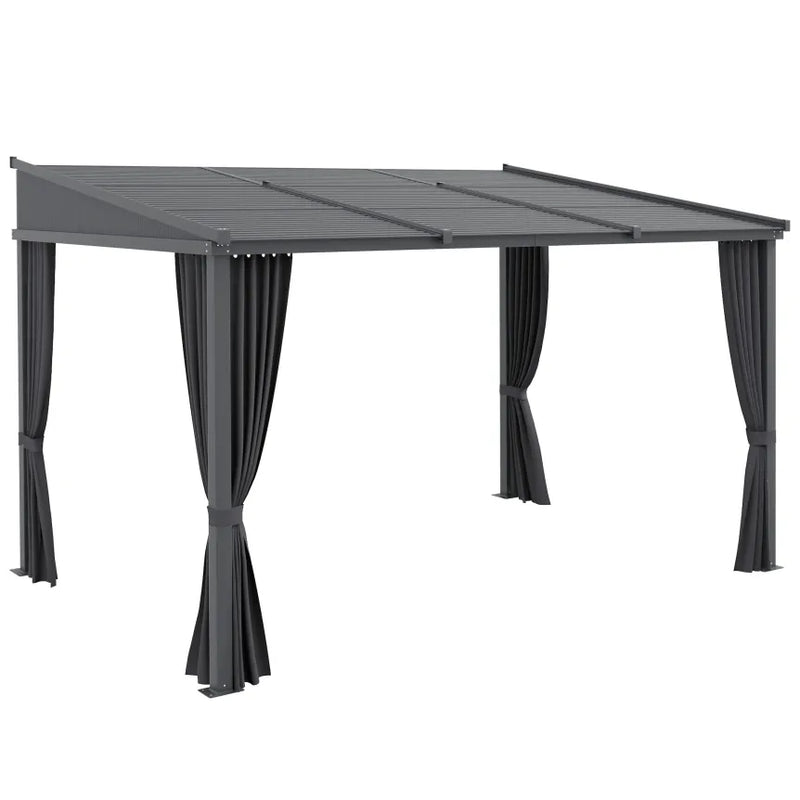 Outsunny Pergola avec toit coulissant – Structure métallique