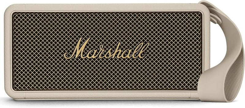 Marshall Middleton Enceinte Bluetooth portable sans fil – Plus de 20 h d’autonomie, étanche IP67, crème