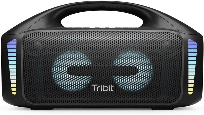 Tribit StormBox Blast Enceinte Bluetooth portable 90 W – Son stéréo puissant avec XBass, effets lumineux LED, Bluetooth 5.3, IPX7, TWS, 30 h d’autonomie, extérieur 1