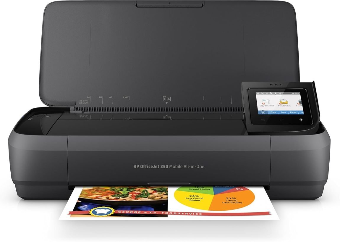 HP OfficeJet 200 Imprimante jet d’encre mobile A4 – Wi-Fi, HP ePrint, AirPrint, USB, 4800 × 1200 dpi, noir