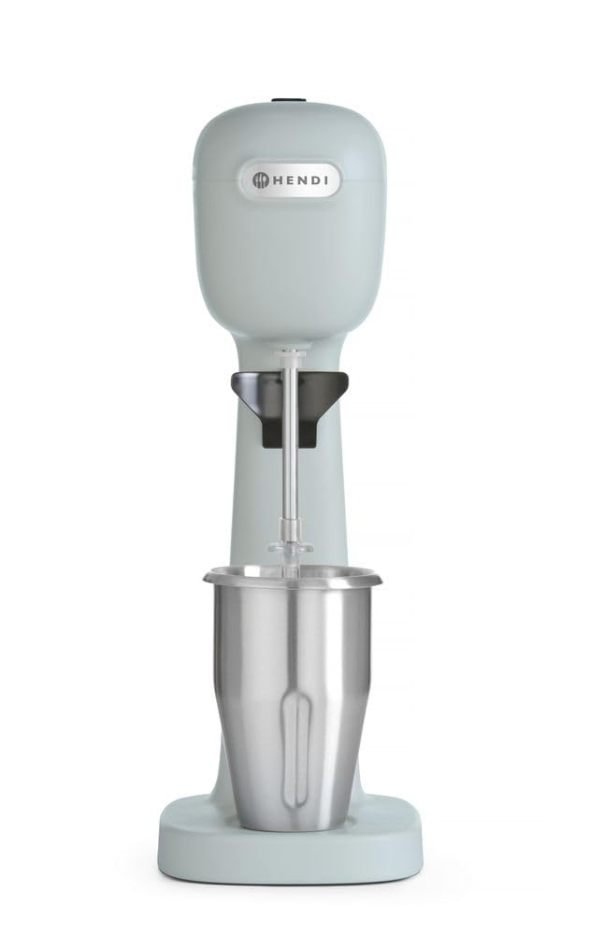 HENDI Machine à milk-shake 400 W – 2 gobelets inox/polycarbonate, 4 agitateurs interchangeables, frappés et boissons, caramel