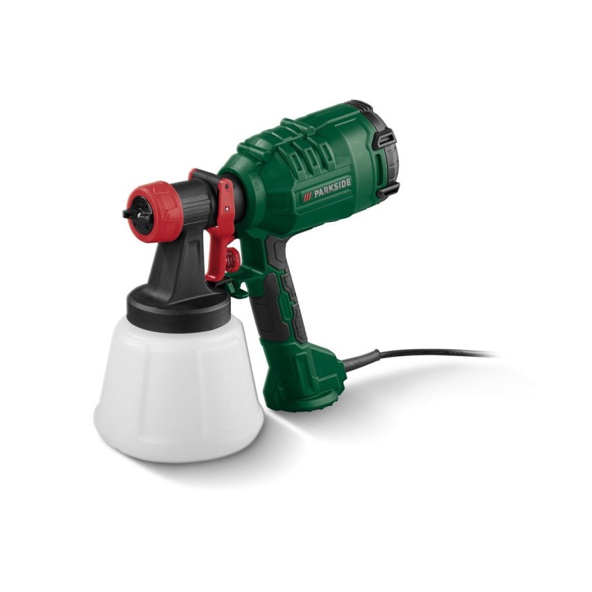 PARKSIDE® Pistolet à peinture HVLP PFS 450 B1 – 450 W, 4 buses incluses, article de second choix comme neuf
