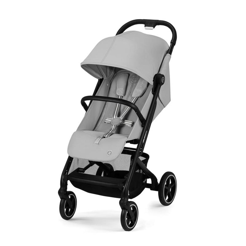 CYBEX Gold Beezy Poussette avec harnais One-Pull, de la naissance à env. 4 ans (max. 22 kg), compacte et ergonomique, Almond Beige avec châssis noir