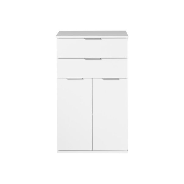 LIVARNO home Commode Liverpool à 2 tiroirs, blanche – Article de second choix, dommage lié au transport