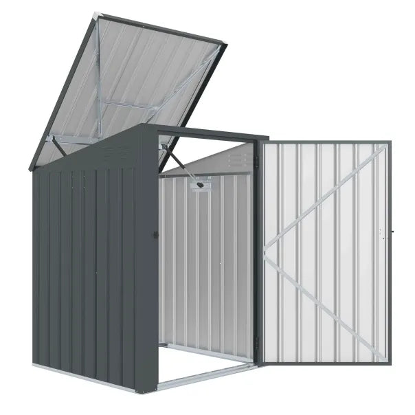 Fornorth Abri pour poubelles 98 × 101 × 131 cm, gris foncé