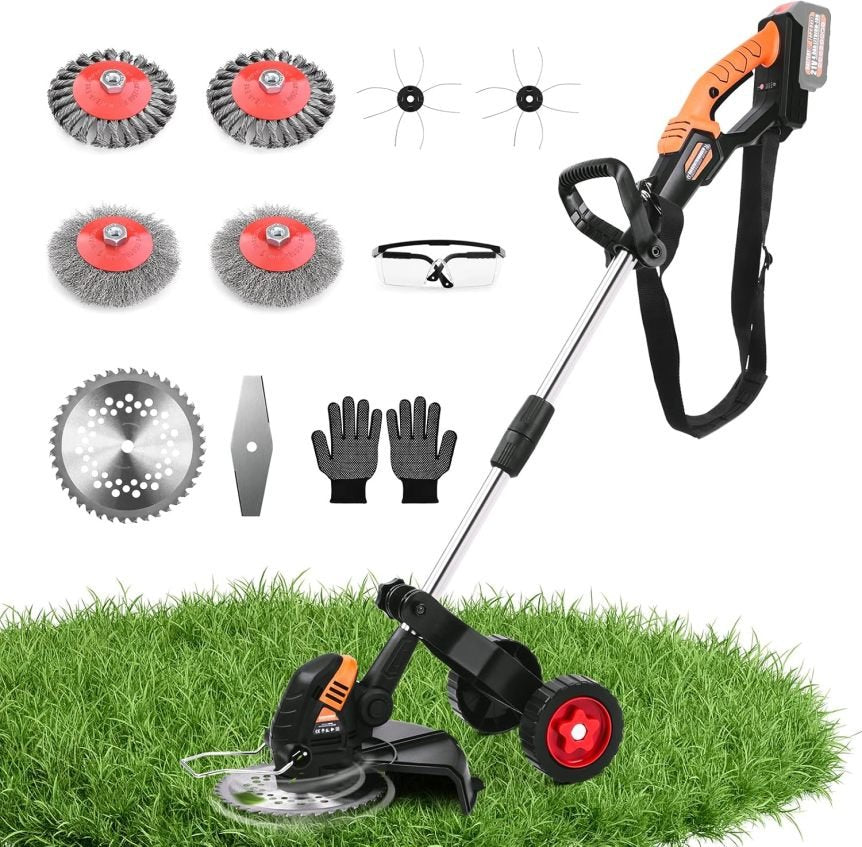 Coupe-bordures sans fil 1200 W – Débroussailleuse brushless 5-en-1 avec accessoires polyvalents