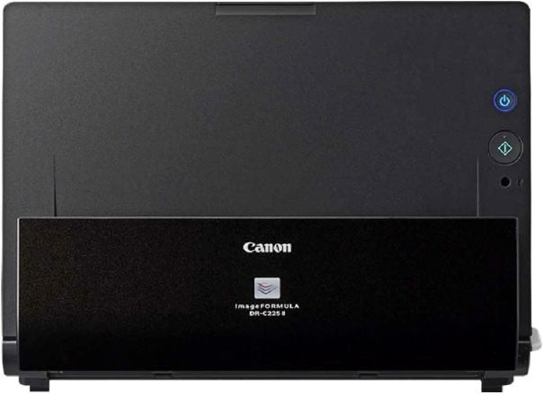 Canon imageFORMULA DR-C225 II Scanner de documents – Recto verso, couleur 600 dpi, 25 ppm, PDF OCR, compact, noir