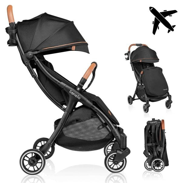 LIONELO Julie One Poussette jusqu’à 22 kg, dossier et repose-pieds réglables, moustiquaire, chancelière, porte-gobelet et sac de transport, pliable