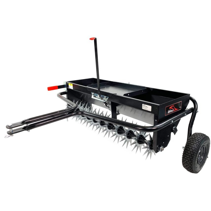 Brinly AS2-40BH-P Combinaison aérateur + épandeur / déchaumeur, noir mat