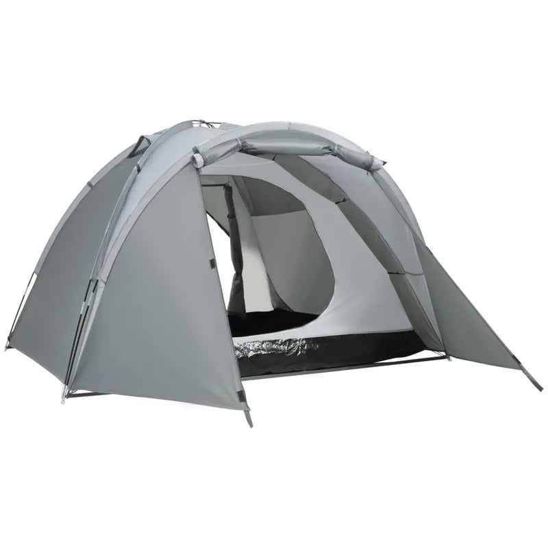 Outsunny Tente de camping dôme 2 à 3 personnes, extensible, 4 portes 1