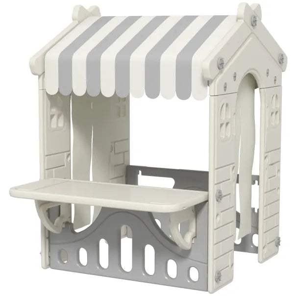 AIYAPLAY Maisonnette de jeu intérieure pour enfants avec comptoir de service et rideaux