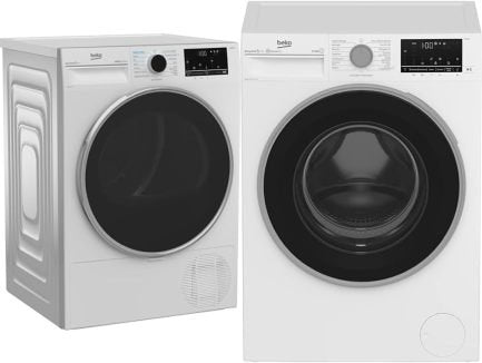 Beko B5T4824IF bPRO 500 Sèche-linge pompe à chaleur 8 kg – 15 programmes, vapeur, anti-froissage, mode silencieux, adapté aux personnes allergiques
