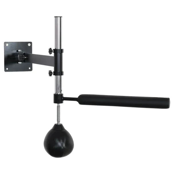 HOMCOM Support de boxe avec ballon de frappe, réglable en hauteur, fixation murale
