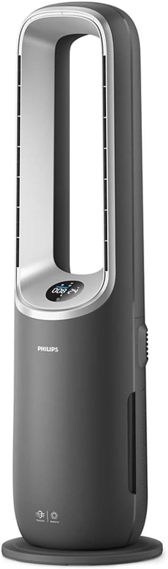 Philips Air Performer 2-en-1 – Purificateur d’air et ventilateur, jusqu’à 70 m², élimine 99,97 % des allergènes/polluants, HEPA, capteurs intelligents, Alexa et application (AMF765/10)
