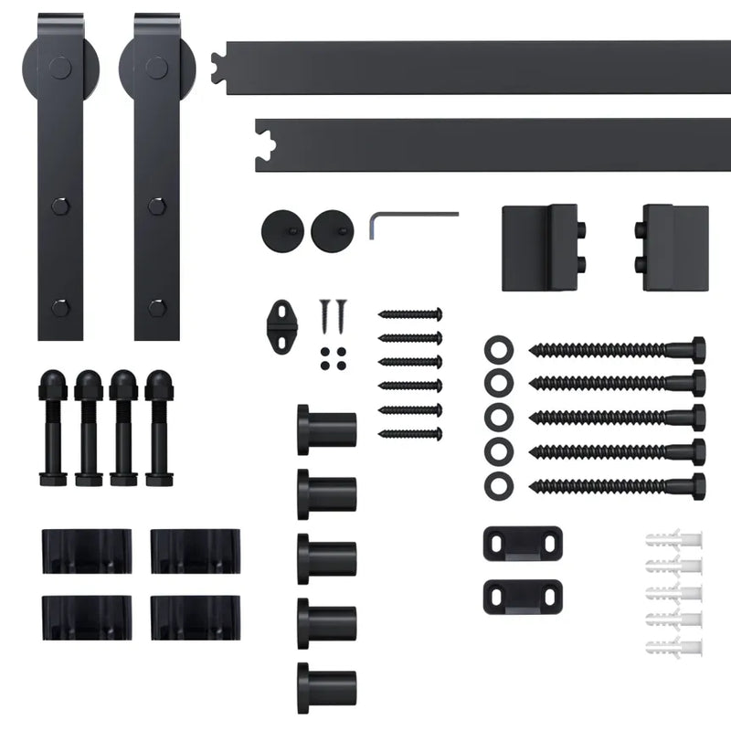 HOMCOM Kit de rail pour porte coulissante – Glissement silencieux, usage polyvalent 1
