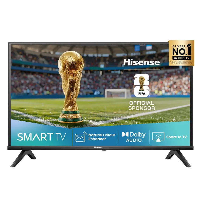 Hisense 40E4QT Téléviseur 40 pouces DLED Smart TV 2025 – Game Mode, AI Sports Mode, Dolby Audio, DTS Virtual:X, HDR10, HLG, Full HD, contraste élevé, réduction du bruit