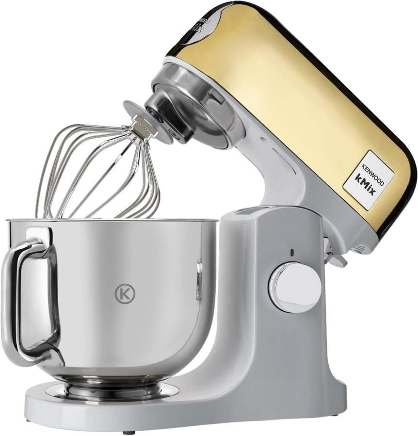 Kenwood kMix KMX750RD Robot pâtissier 1000 W – Bol inox 5 L, système de sécurité Safe-Use, corps métal, kit pâtisserie 3 pièces inclus