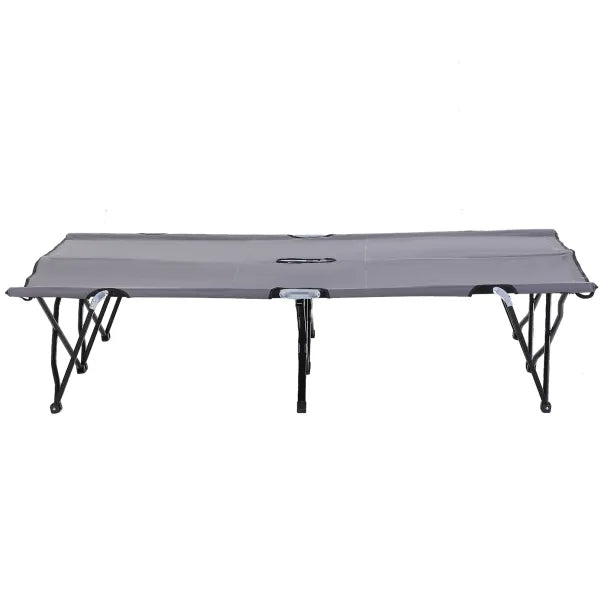 Outsunny Lit de camping surélevé pliable pour 2 personnes