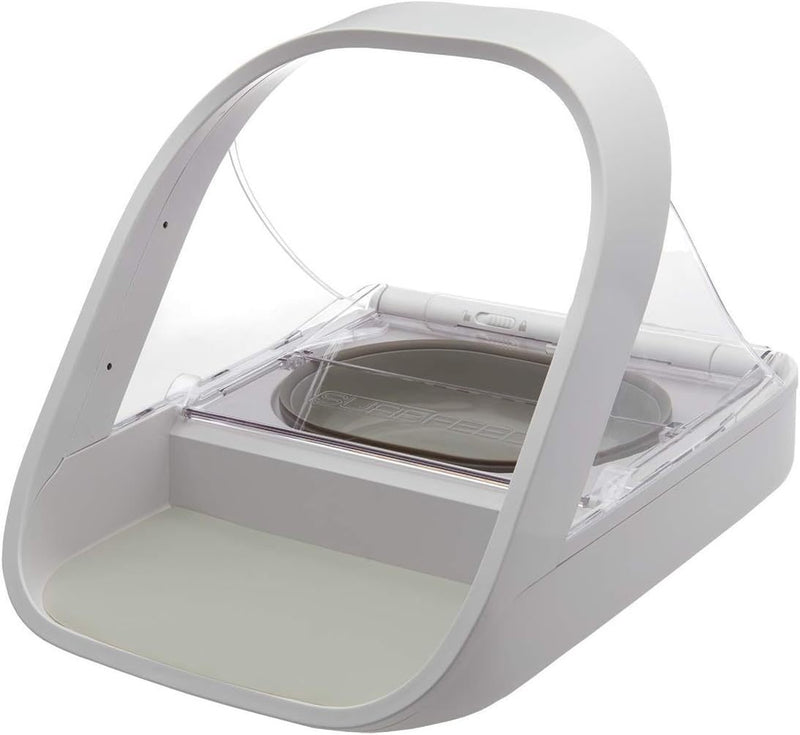 Sure Petcare SureFeed Distributeur de nourriture à puce électronique – Couvercle hermétique, compatible badge RFID, aliments secs/humides, à piles, blanc