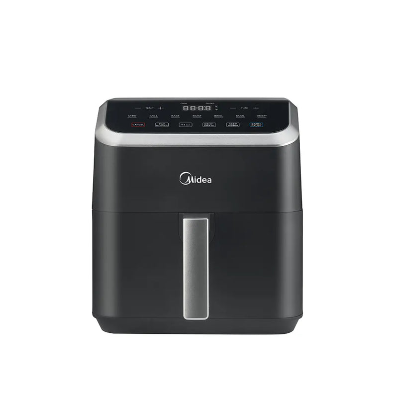 Midea HeatXpress™ Airfryer Four 5,5 QT 9-en-1 – Friteuse sans huile compacte, 9 fonctions, cuisson rapide et pauvre en matières grasses, noire