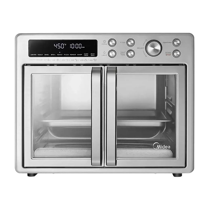 Midea Flexify™ French Door Airfryer Four – Friteuse sans huile multifonction à double porte, grande capacité, 10-en-1, noire