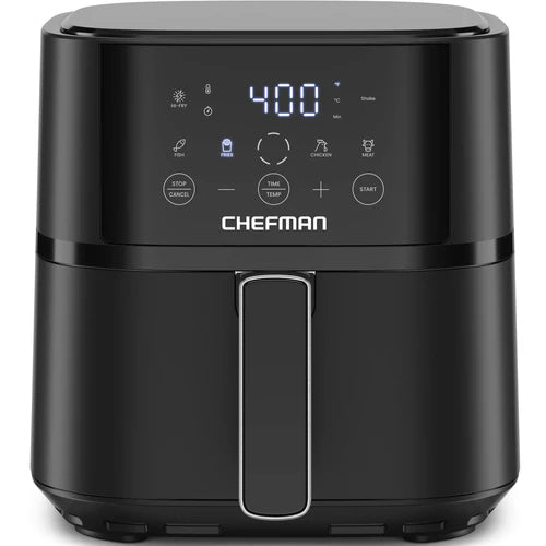 Chefman TurboFry® Touch Airfryer numérique 4 qt – Friteuse sans huile compacte avec commandes tactiles, noire