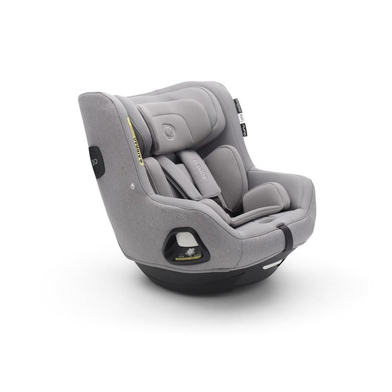 Bugaboo Owl by Nuna Siège auto ISOFIX pivotant 360° – De la naissance à 4 ans, 0–18 kg, groupe 0+/1, coque renforcée, protection latérale, gris