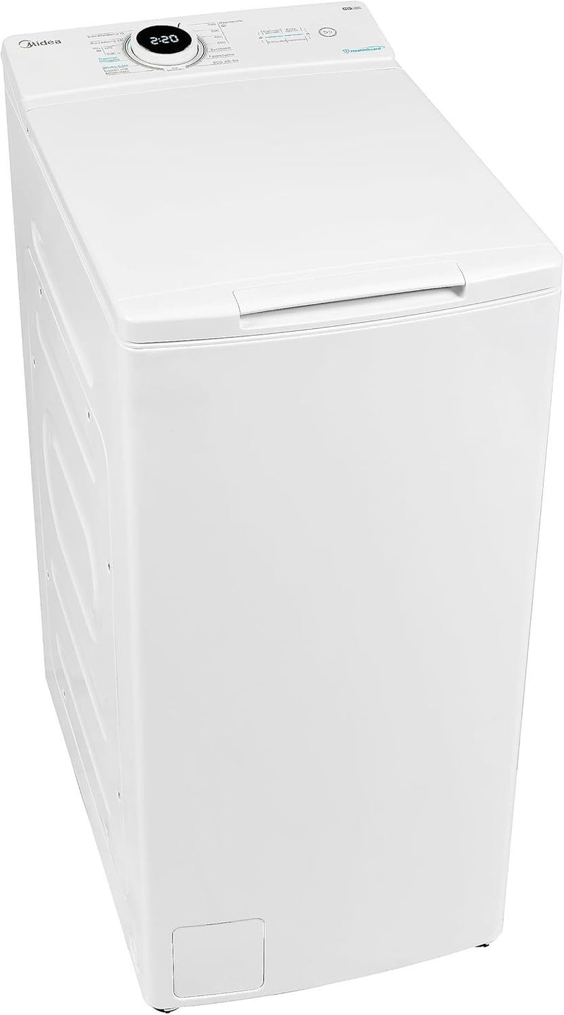 Midea MF10ET70B Lave-linge top 7 kg, classe A, 1200 tr/min – Moteur BLDC Inverter, vapeur, SoftOpener, grande ouverture, cycles 15/45 min, plusieurs températures, AquaStop, blanc