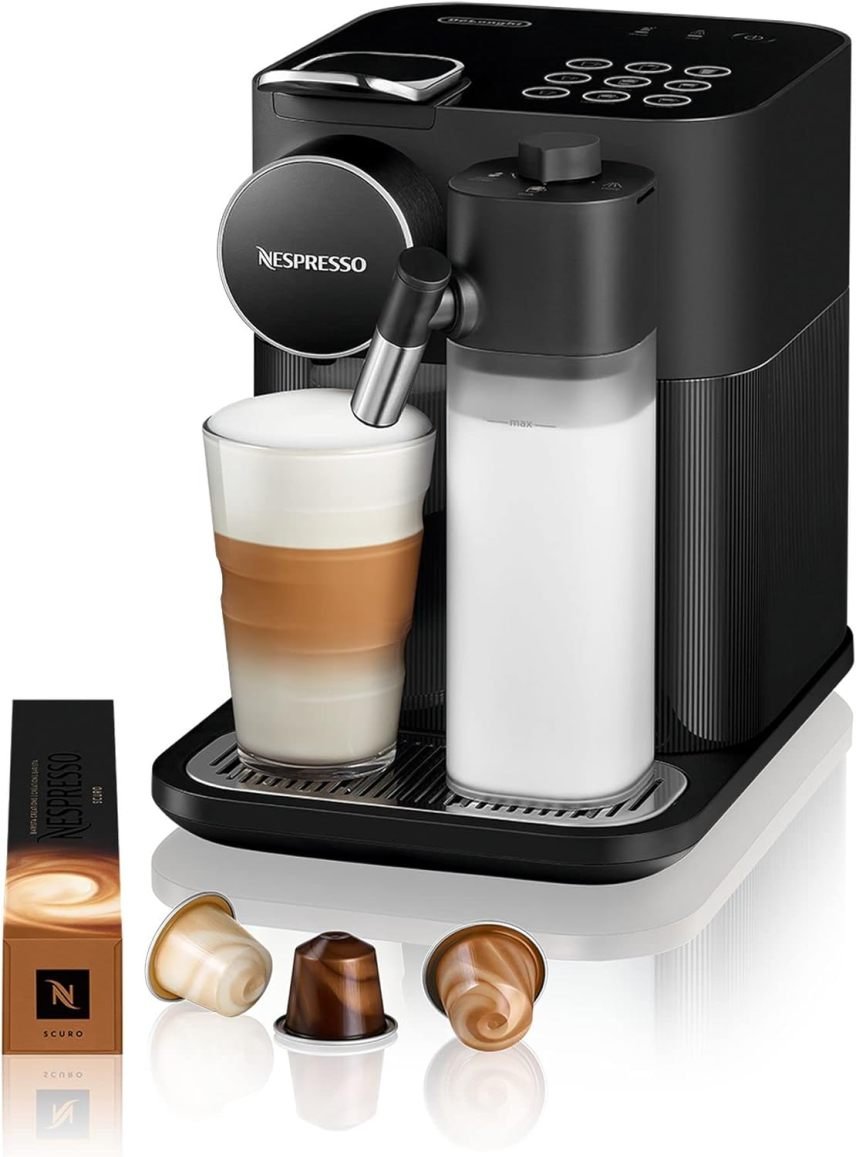 Nespresso De'Longhi Gran Lattissima EN640.W Machine à capsules avec système lait automatique – 19 bar, 1400 W, blanc