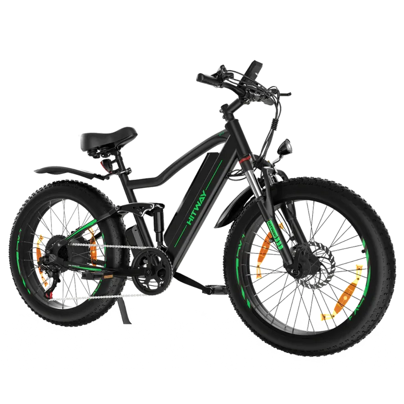 Hitway BK9 Vélo électrique tout-terrain – Moteur 500 W, batterie 48 V 15 Ah, pneus Fat 26 × 4,0 pouces