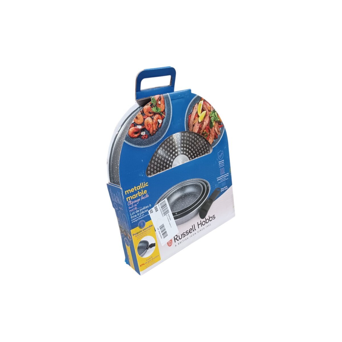 Russell Hobbs Ensemble casseroles/poêles avec poignée amovible – Article de second choix