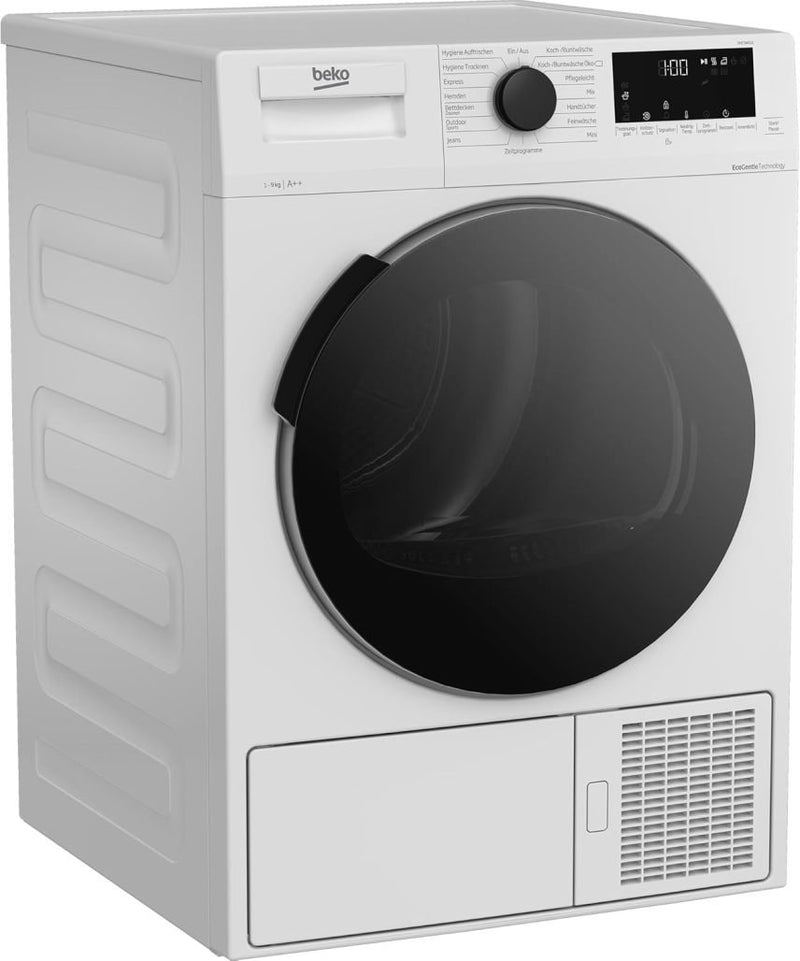 Beko DHC742GXS b300 Sèche-linge à pompe à chaleur, chargement frontal, 7 kg, profondeur 50,8 cm, 15 programmes, séchage par capteur, anti-froissage