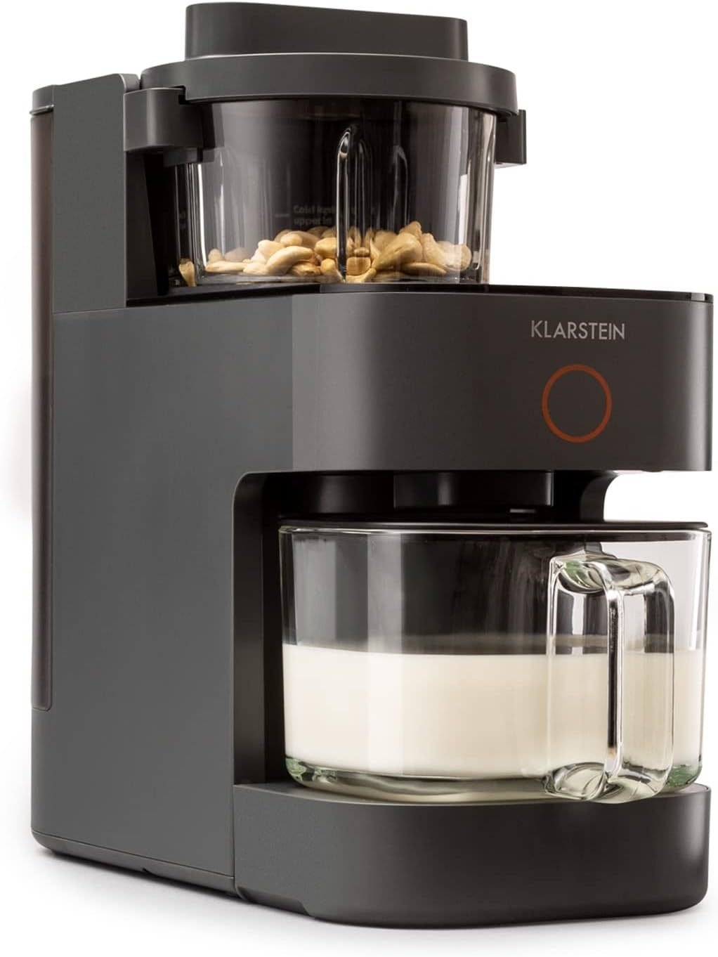 Klarstein Blender chauffant – Moteur 300 W + chauffe 1250 W, préparation de laits végétaux, chauffage 360°, 30 000 tr/min, écran tactile, noir 1