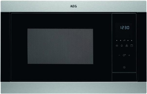 AEG MSB2547D-M Micro-ondes encastrable 60 cm / commandes tactiles / fonction gril / écran avec horloge, acier inoxydable