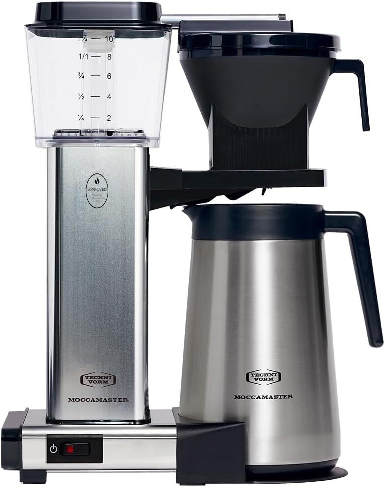 Moccamaster KBGT Cafetière filtre avec verseuse isotherme – Blanc cassé, 1,25 L