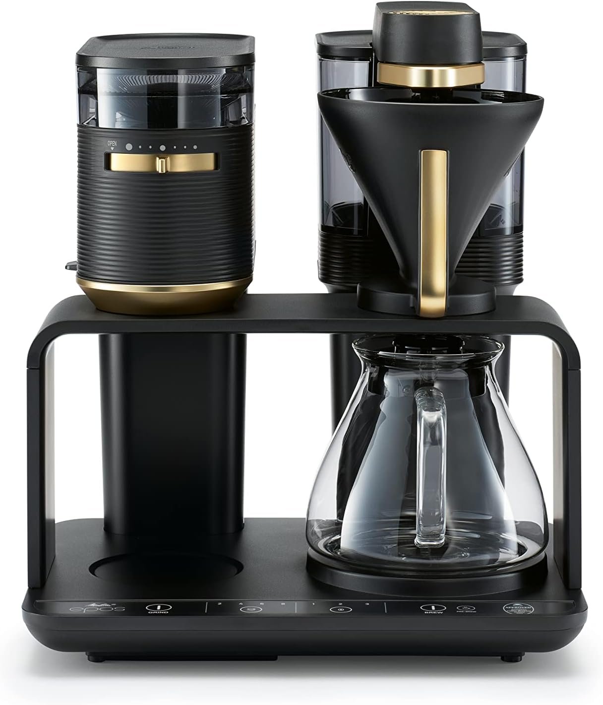 Melitta EPOS Cafetière avec broyeur, noir/argent
