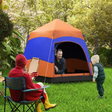 Outsunny Tente de camping Quick-Up 4 à 6 personnes, double paroi, extérieur