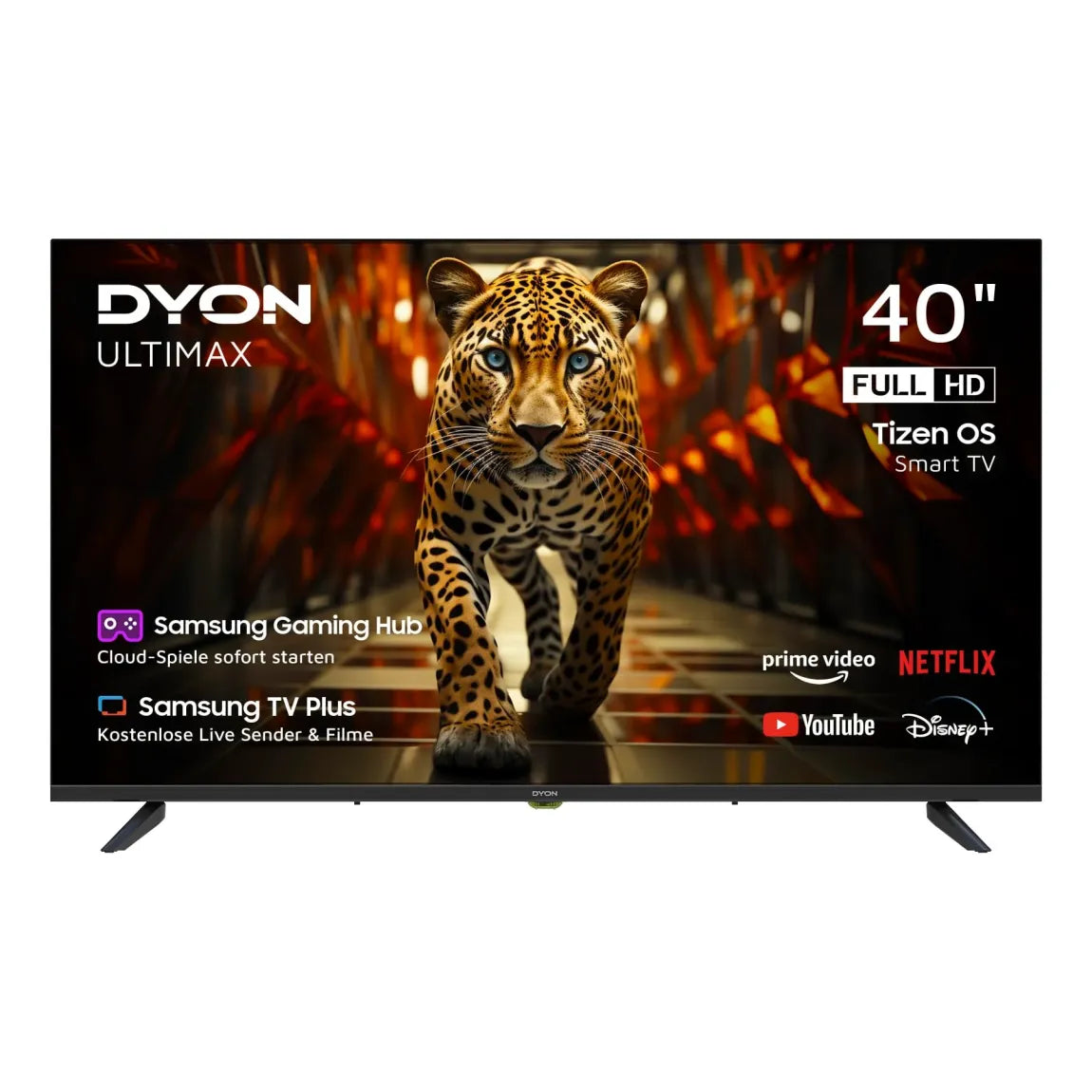 DYON ULTIMAX 40F-TI Smart TV 40″ Full HD avec Tizen OS – Triple tuner DVB-C/S2/T2, Smart & Gaming Hub, Prime Video, Netflix, Disney+ 2025