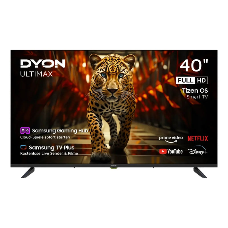 DYON ULTIMAX 40F-TI Smart TV 40″ Full HD avec Tizen OS – Triple tuner DVB-C/S2/T2, Smart & Gaming Hub, Prime Video, Netflix, Disney+ 2025
