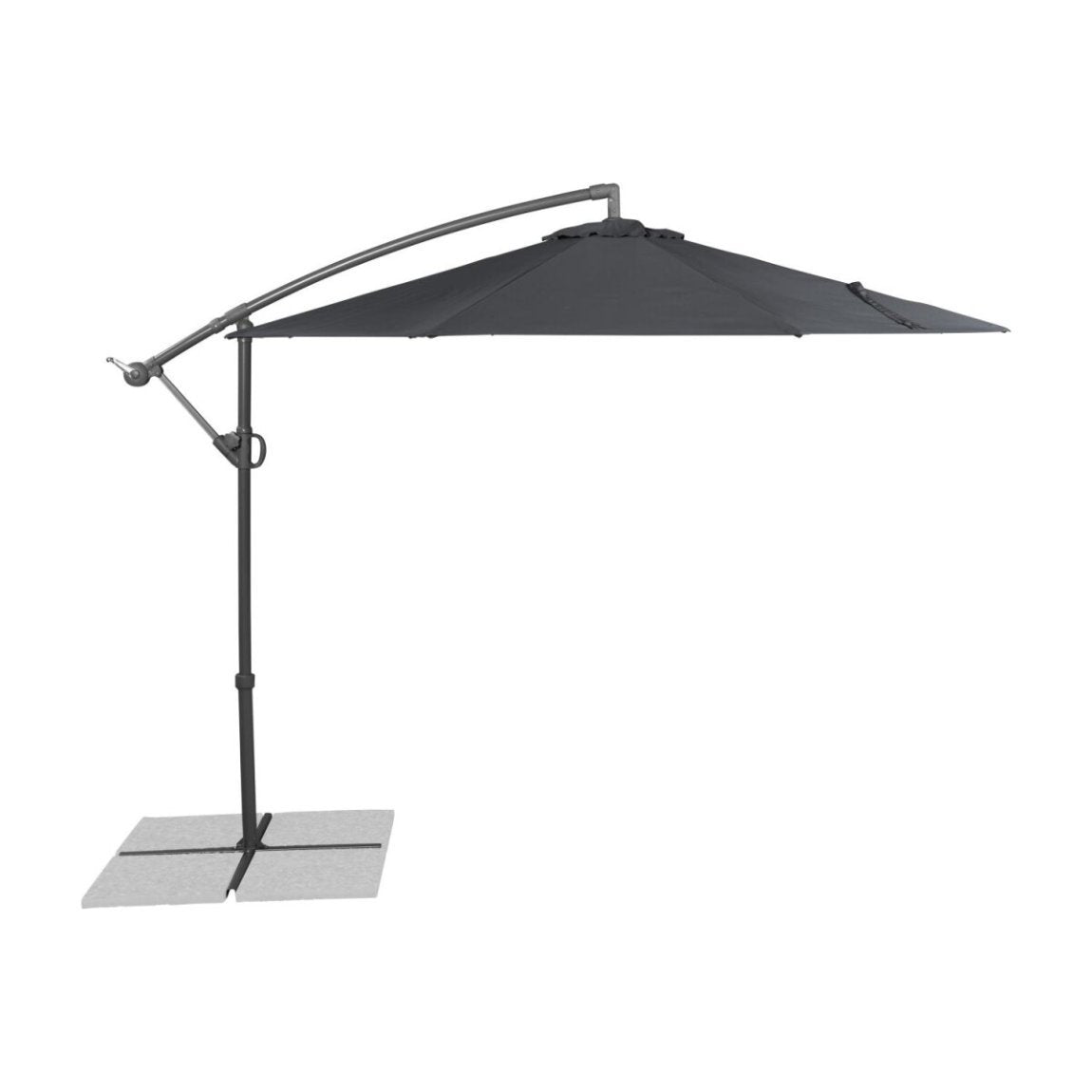 LIVARNO home Parasol déporté 3 m avec manivelle, anthracite – Article de second choix, très bon état