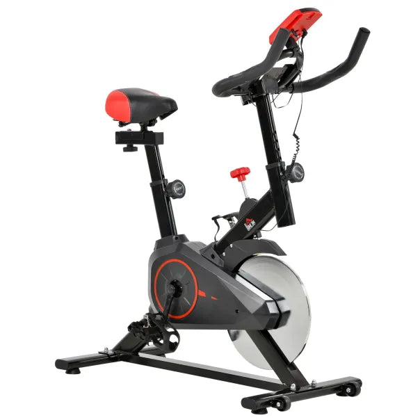 HOMCOM Vélo d’appartement avec écran LCD – Réglable en hauteur
