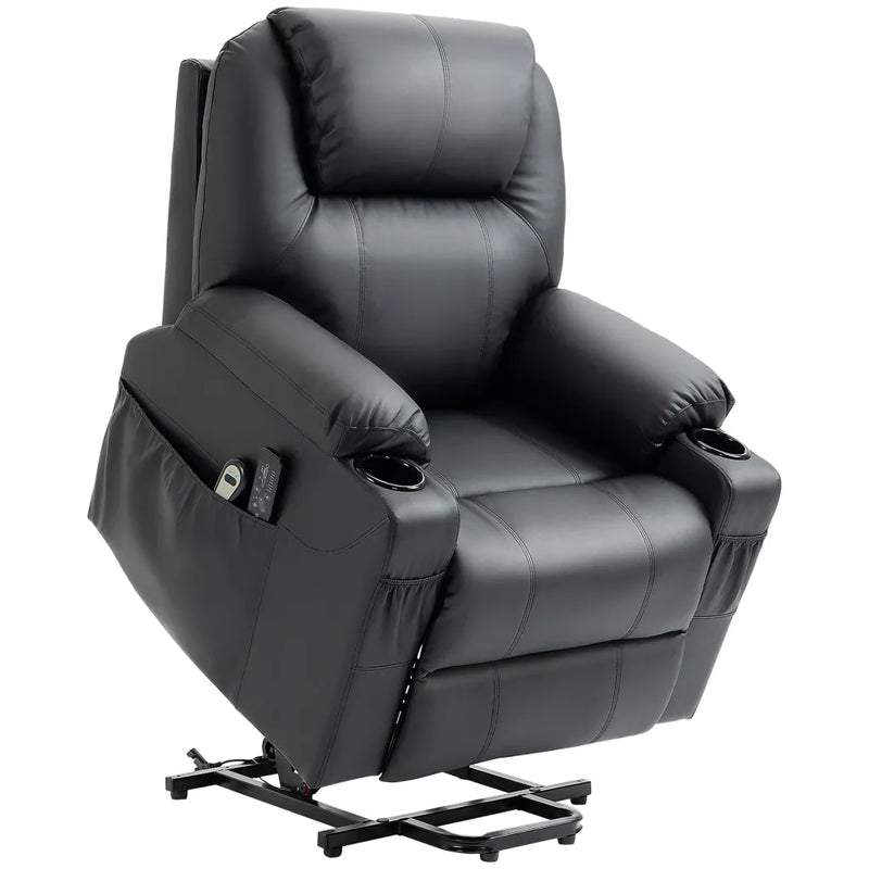 HOMCOM Fauteuil releveur électrique avec massage et fonction inclinable