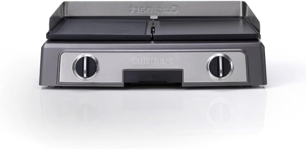 Cuisinart Hot Plate Entertaining Grill & Griddle | Plancha électrique XL / Teppanyaki pour la maison | Plaque antiadhésive amovible, réglage de température 2 zones jusqu’à 260 °C 1