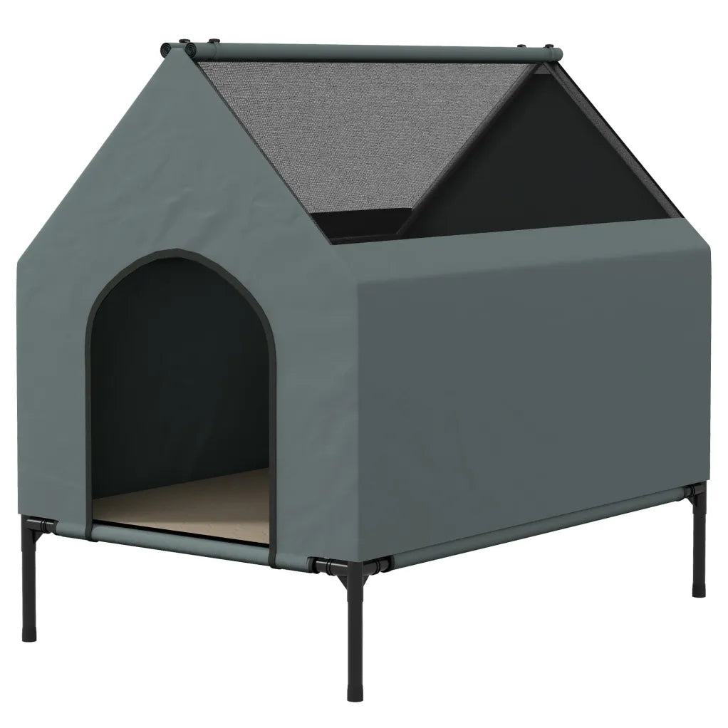 PawHut Niche pour chien 81 × 54 × 78 cm avec fenêtre en maille et sac de transport