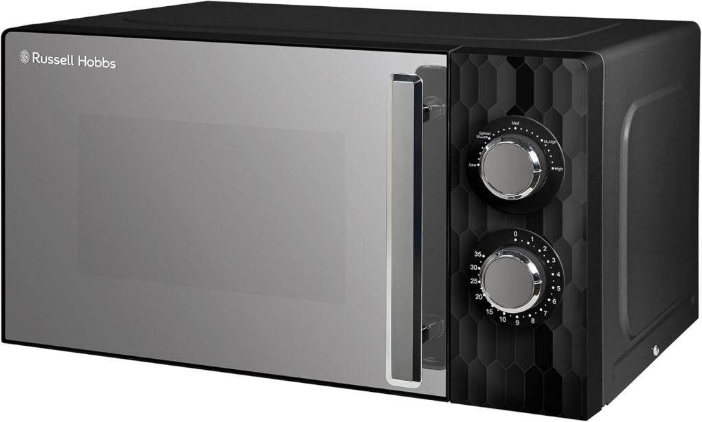 Russell Hobbs Honeycomb RHMM715G Micro-ondes solo manuel 17 L 700 W – 5 niveaux de puissance, minuterie et décongélation, gris