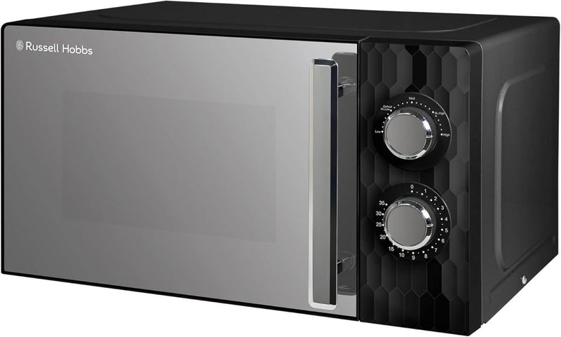 Russell Hobbs Honeycomb RHMM715G Micro-ondes solo manuel 17 L 700 W – 5 niveaux de puissance, minuterie et décongélation, gris