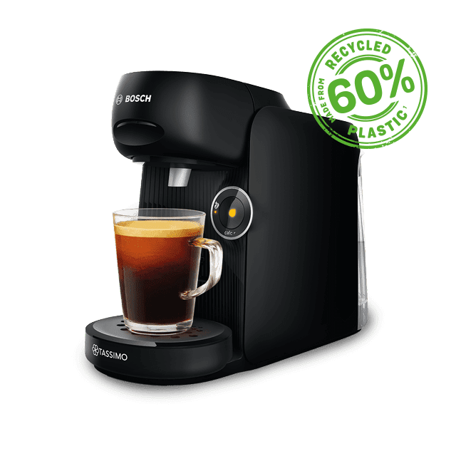 Finesse Friendly Black Machine à café à capsules – Compacte, noire, simple à utiliser pour un café rapide