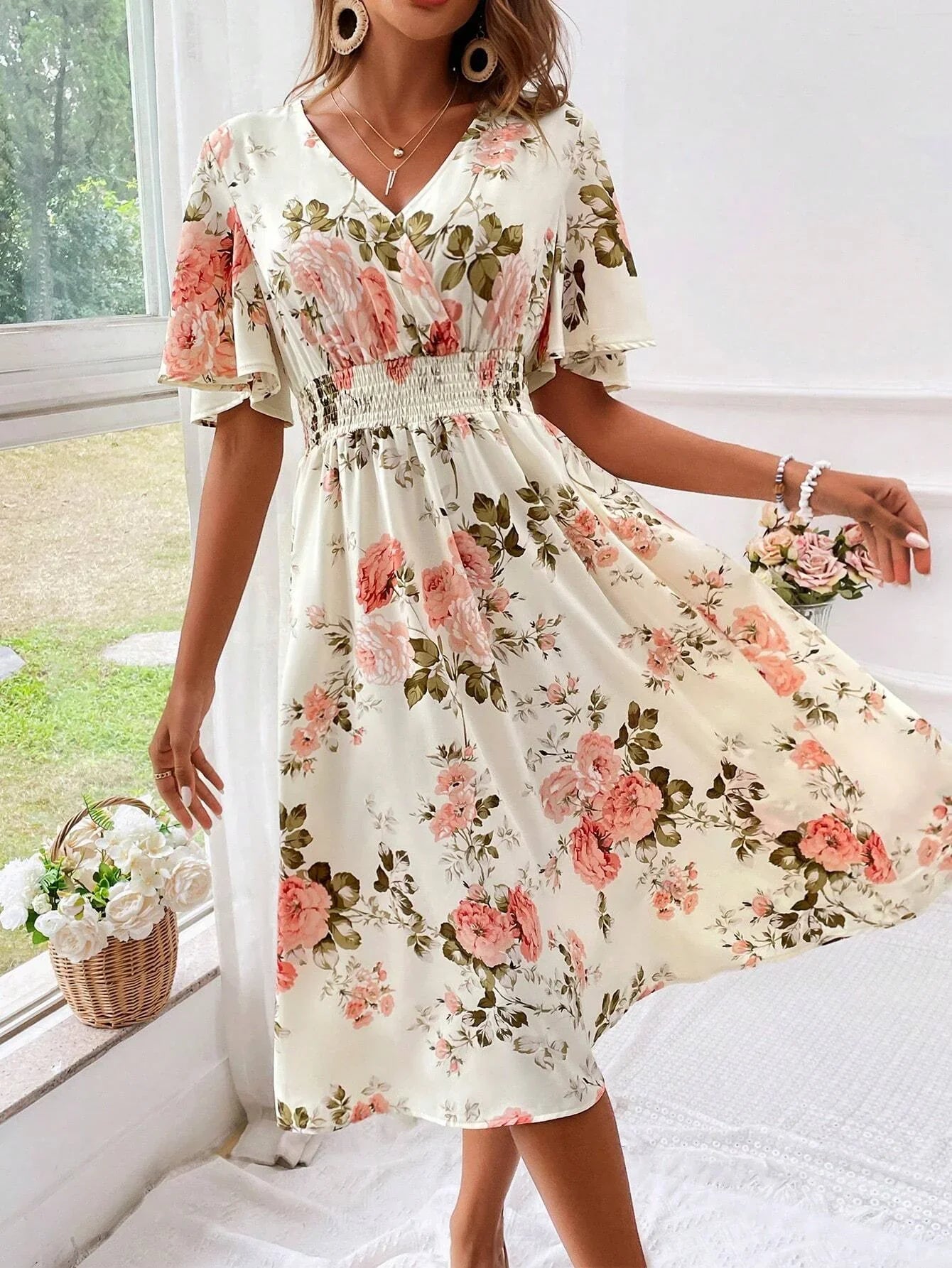 Kerensa | Robe Midi Fleurie